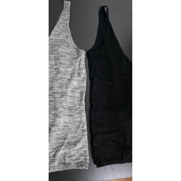 2pc Lululemon Mix & Mingle Tank Heathered Gray Black Woman 4 Yoga Linen Blend - Picture 5 of 12